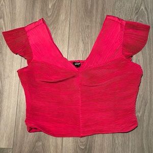 Express pink crop top XL